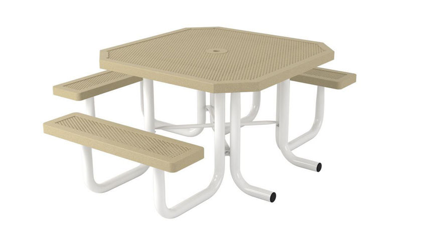 Picture of 46 in. Octagonal Innovated Portable Heavy Table - 3 Seat