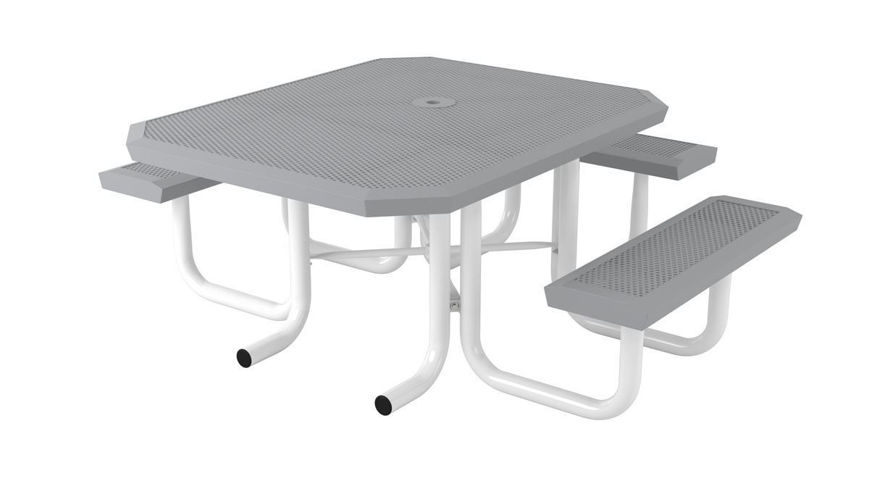 Picture of 46 in. Square Infinity Innovated Heavy Portable Table - 3 Seat ADA 