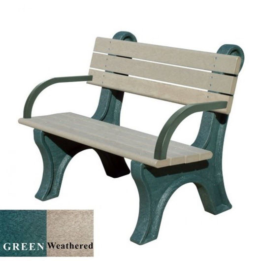 Picture of Park Classic 4' Plastic Bench with arms